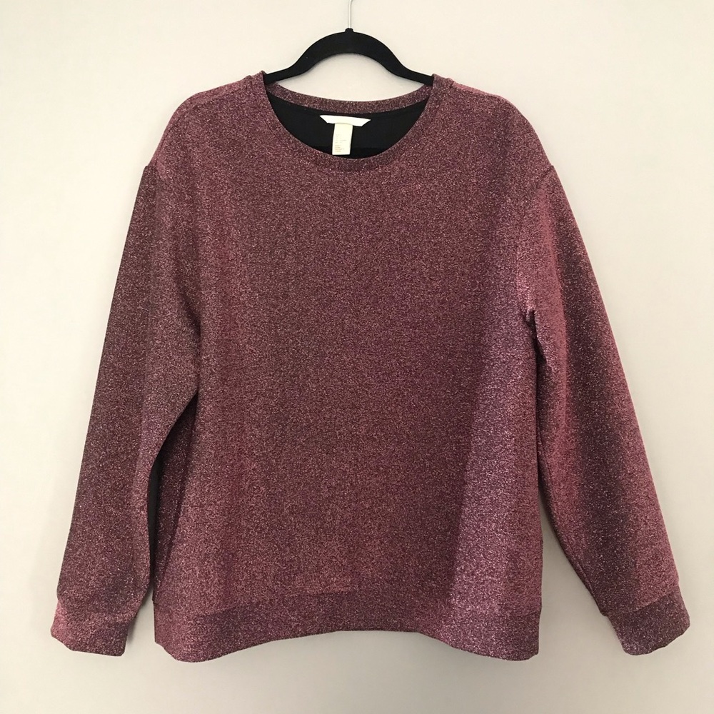 H&M Metallic Glitter Sweatshirt